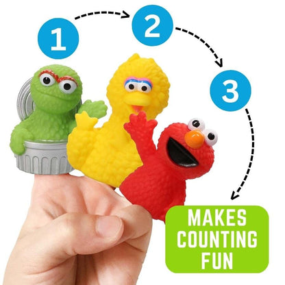 Sesame Street 10 Piece Finger Puppet Set - Educational Party Favors & Bath Toys