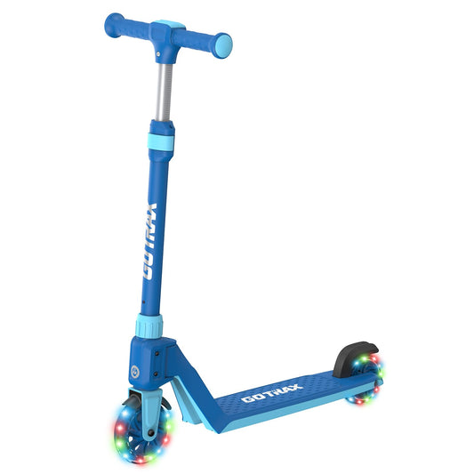 Gotrax K03 Kick Scooter for Kids, 5" LED Lighted Wheels and Adjustable Handlebars, Lightweight Design and Anti-Slip Deck, Max Load 110 Lbs, Kids Scooter for Boys & Girls Ages 3+, Blue