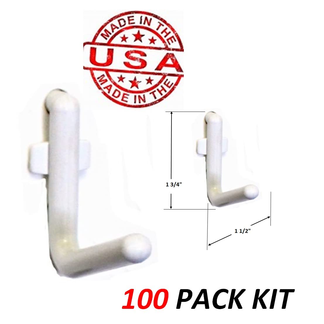 Wallpeg Peg Board Tool Organizer - Pegboard Hooks for Tool storage, garage organization, nerf gun storage - Peg board hooks for hanging power tools, crafts, and garage workbench accessories - Made USA