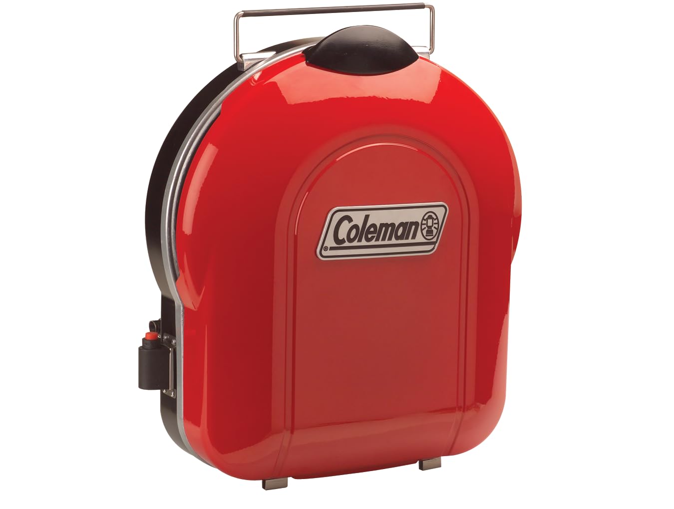 Coleman Fold ‘N Go 6,000 BTU Portable Propane Grill, Lightweight Gas Grill with Push-Button Starter & Adjustable Horseshoe Burner, Great for Camping, Tailgating, Grilling, BBQ