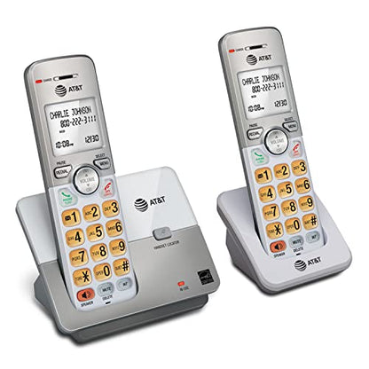 AT&T EL51203 2 Handset DECT 6.0 Cordless Home Phone Full-Duplex Handset Speakerphone, Backlit Display, Lighted Keypad, Caller ID/Call Waiting, Phonebook, Eco Mode, Voicemail Key, Quiet Mode,Intercom