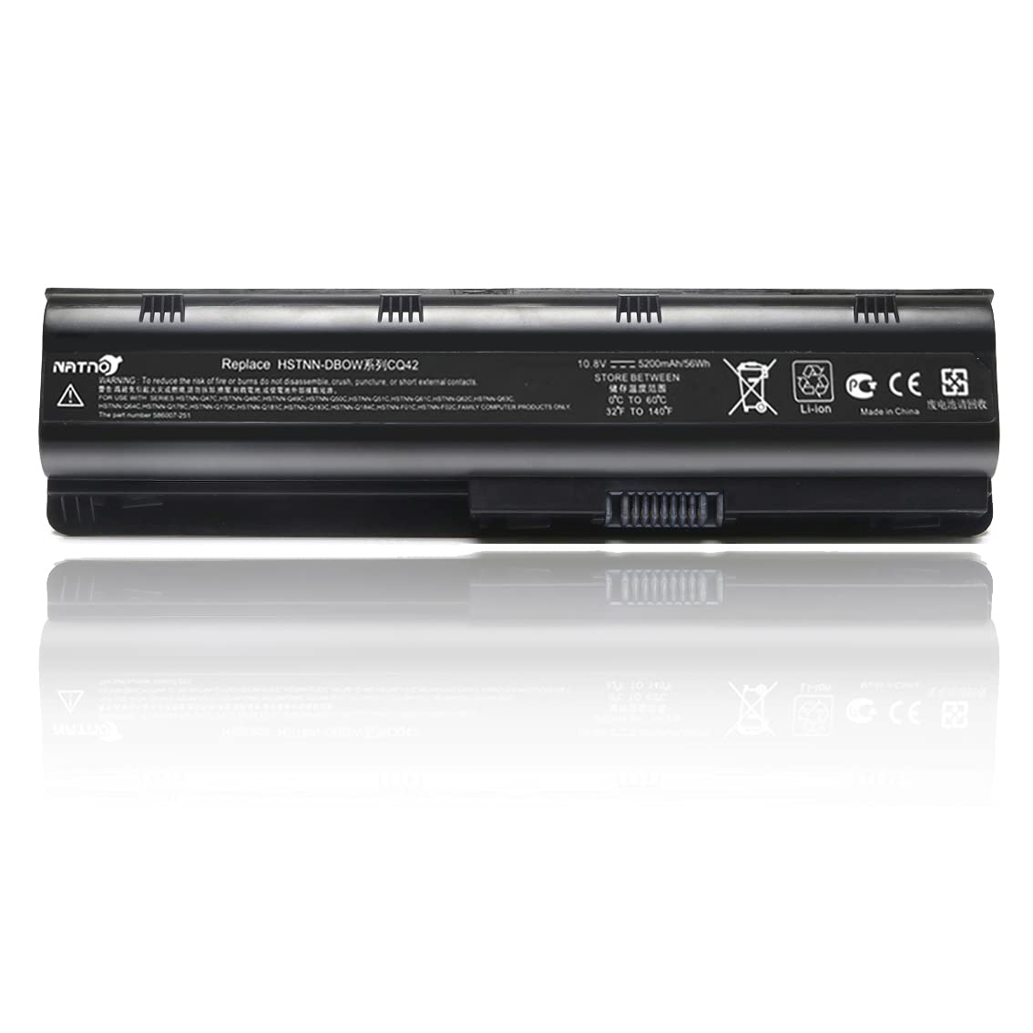 593553-001 593554-001 MU06 MU09 Extended Laptop battery for HP Pavilion G6 G7 G62 G72 G4 / 2000 Notebook PC / DV6 DV7 DM4 / Compaq Presario CQ32 CQ42 CQ43 CQ56 CQ57 CQ62 CQ72[10.8V 5200mAh 6Cell]