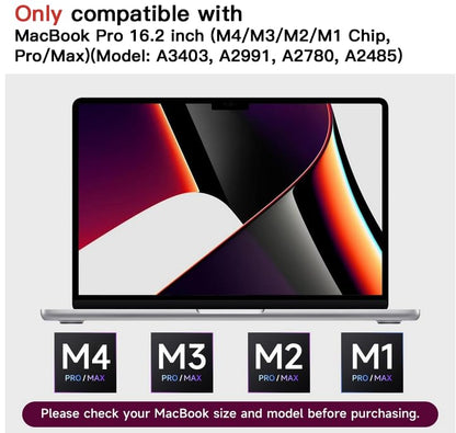 2 Pack Anti Glare Screen Protector Compatible with Macbook Pro 16 Inch (2021-2024, M4, M3, M2, M1-A3403/A2991/A2485/A2780), Anti Scratch Matte Screen Protector