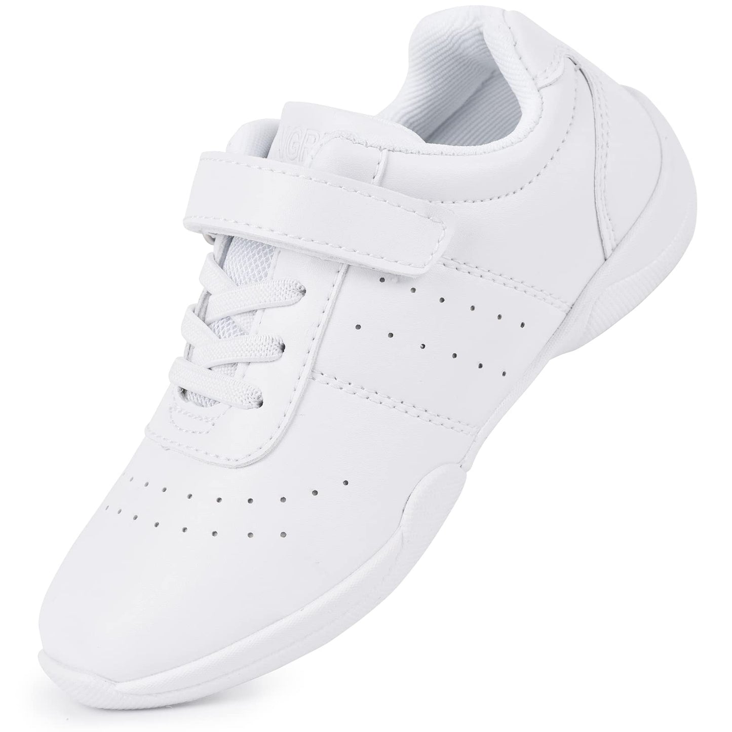 Smapavic Cheer Shoes for Youth Girls White Cheerleading Athletic Dance Shoes Tennis Sneakers for Competition Sport Training 1 Little Kid
