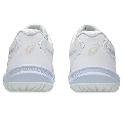 ASICS Women's Upcourt 6 Volleyball Shoes, 9, White/Champagne