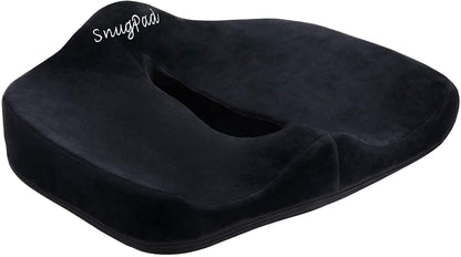 SnugPad Premium Memory Foam Seat Cushion, for Sciatica Tailbone Back Pain Relief, Posture Correction. Orthopedic Sitting Pillows for Office Chair, Car, Truck, Wheelchair with Non-Slip Bottom (2Pk)