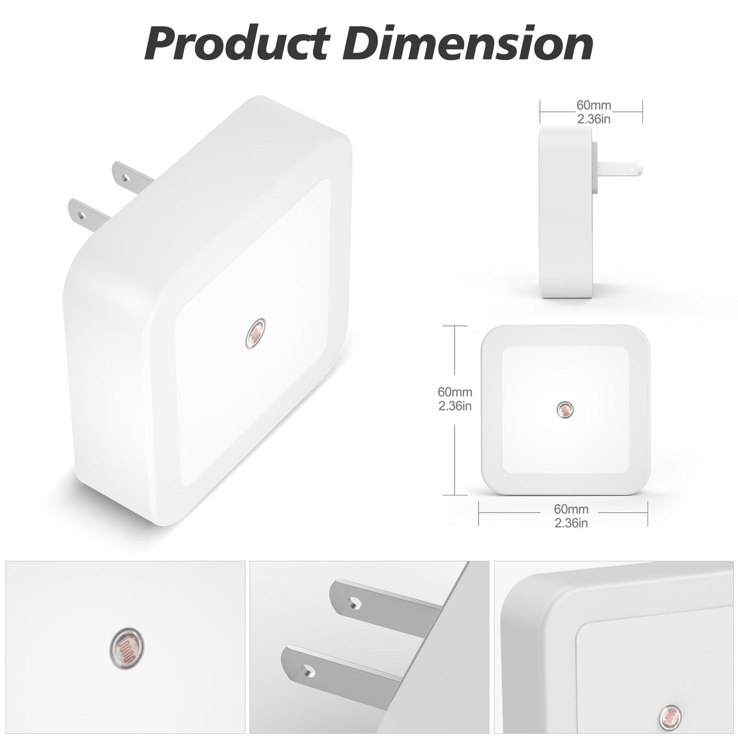 Sujeet Night Light, Night Lights Plug into Wall 4-Pack, Nightlight Plug in Night Lights, Dusk to Dawn Night Lamp Led Night Light for Bedroom, Bathroom, Hallway Warm White