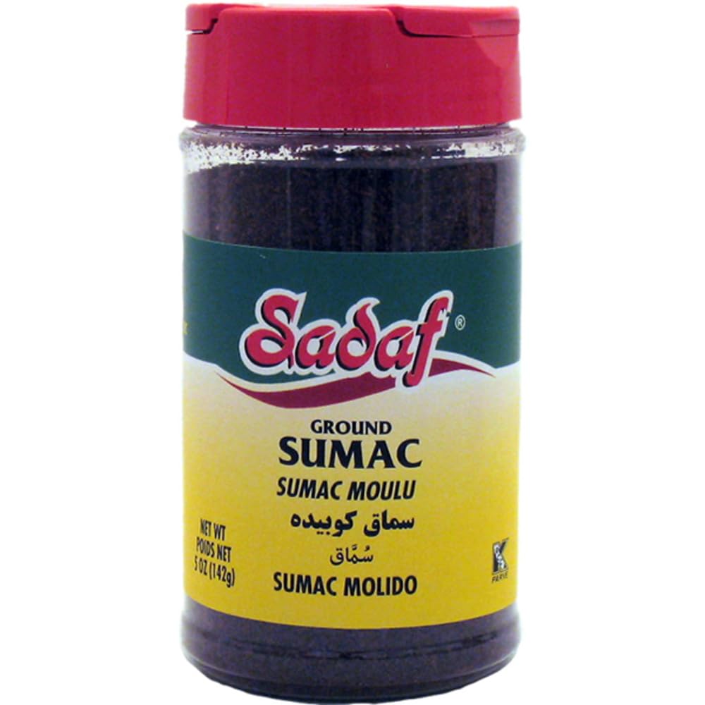 Sadaf Sumac spice ground - Pure sumac seasoning powder - Kosher - Persian spice - Medium Ground (5 oz)