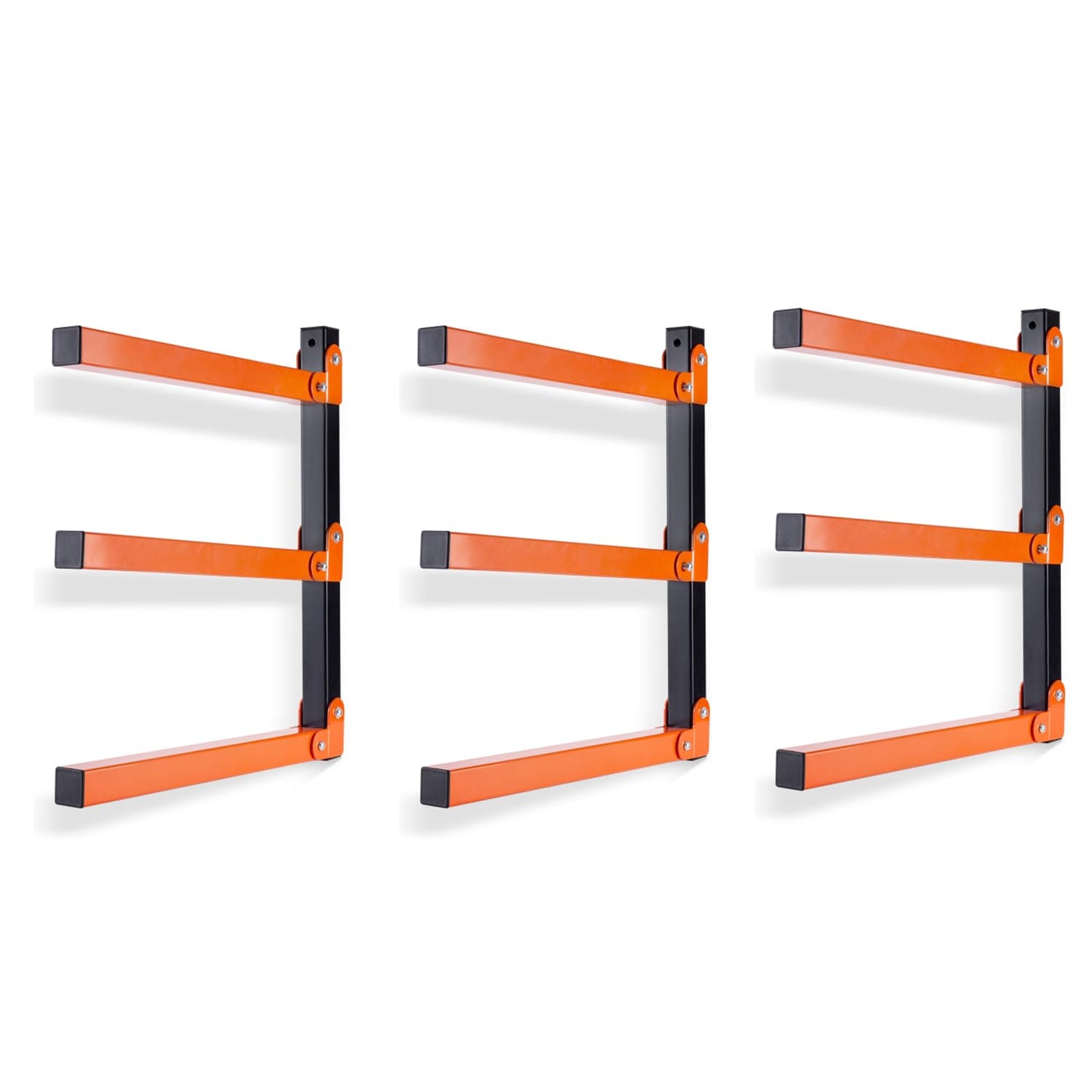Ultrawall Wall Mount Wood Organizer Racks, Lumber Storage Metal Racks Wood Storage Racks with 3-Level (3 Pack)