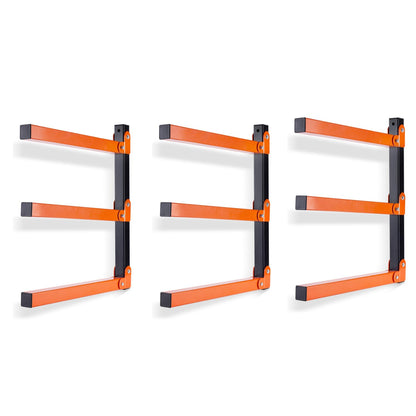 Ultrawall Wall Mount Wood Organizer Racks, Lumber Storage Metal Racks Wood Storage Racks with 3-Level (3 Pack)