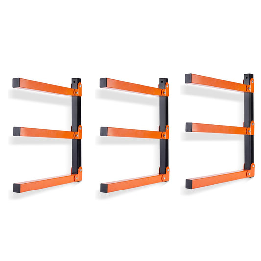 Ultrawall Wall Mount Wood Organizer Racks, Lumber Storage Metal Racks Wood Storage Racks with 3-Level (3 Pack)