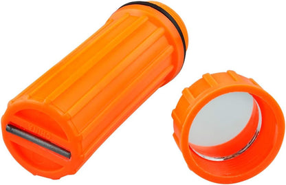 SE 3-IN-1 Orange Waterproof Match Storage Box with Signaling Mirror and Firestarter Flint - CCH6-1