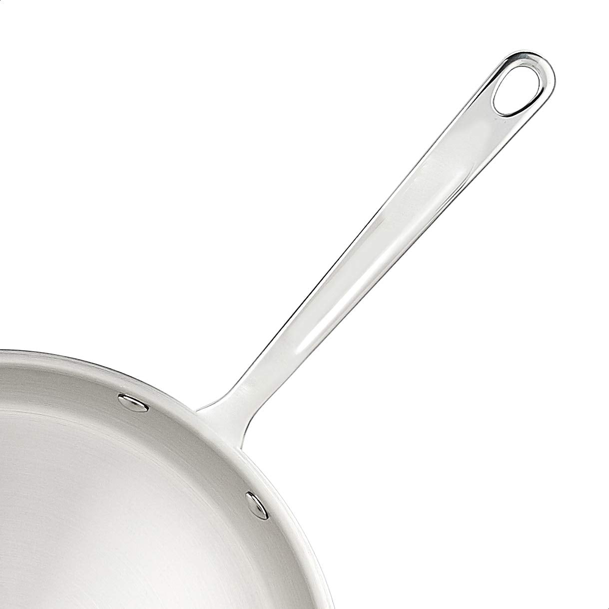 Amazon Basics Tri-Ply Stainless Steel Fry Pan, 12 inch, Silver (Previously AmazonCommercial brand)