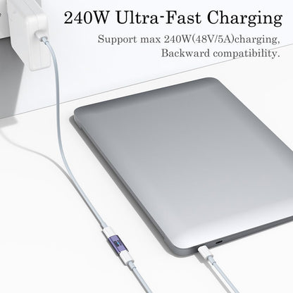 AuviPal 240W USB C Coupler (2 Pack), USB Type C Female to Female Adapter Extender Compatible with Thunderbolt 4/3 Support up to 240W Charging, 40Gbps Data Transfer and 8K@60Hz Video