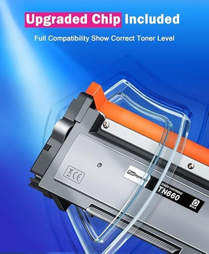 TN760 Toner for Brother Printer 2 Pack Replacement for Brother TN760 TN-760 TN730 TN-730 Black for HL-L2350DW HL-L2370DW HL-L2395DW HL-L2390DW MFC-L2690DW MFC-L2750DW MFC-L2710DW DCP-L2550DW Printer