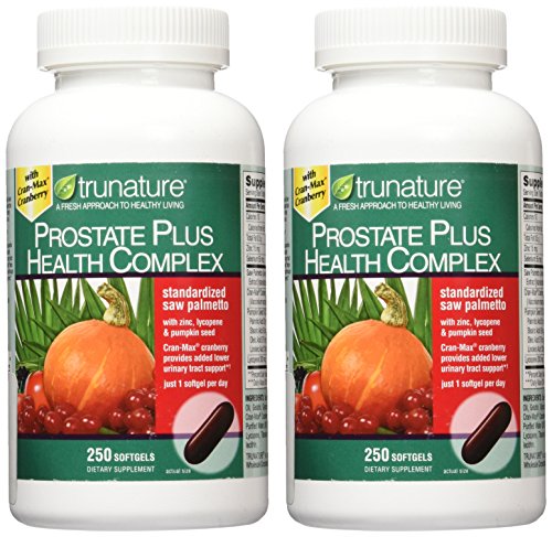 Trunature Saw Palmetto Prostate Health Complex with Zinc, Lycopene and Pumpkin Seed, 250 Softgels