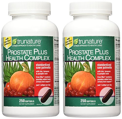Trunature Saw Palmetto Prostate Health Complex with Zinc, Lycopene and Pumpkin Seed, 250 Softgels
