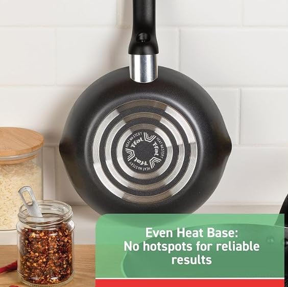 T-fal Specialty Nonstick Saute Pan with Glass Lid 5 Quart, Oven Broiler Safe 350F, Cookware, Deep Frying Pan with Handle, Skillet, Kitchen, Pots and Pans, Dishwasher Safe, Black