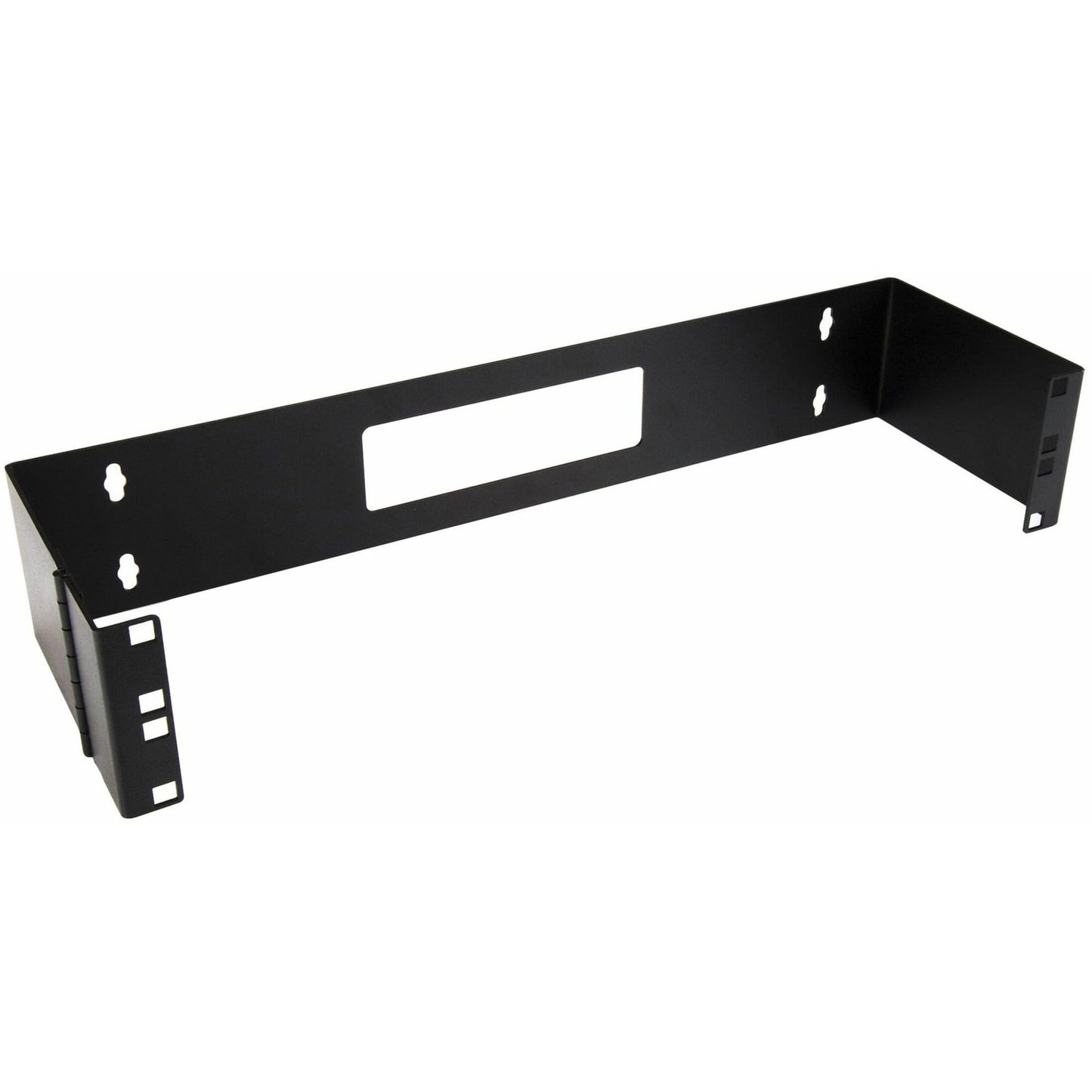 StarTech.com 2U Hinged Wall Mount Patch Panel Bracket - 6 inch Deep - 19" Patch Panel Swing Rack for Shallow Network Equipment- 22lbs (WALLMOUNTH2), Black