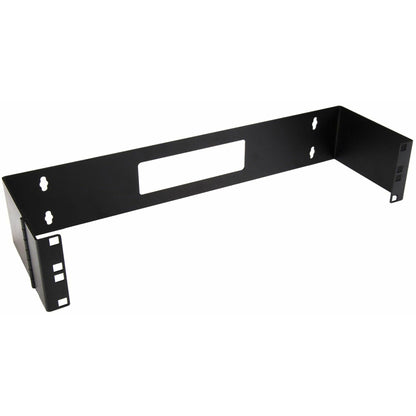 StarTech.com 2U Hinged Wall Mount Patch Panel Bracket - 6 inch Deep - 19" Patch Panel Swing Rack for Shallow Network Equipment- 22lbs (WALLMOUNTH2), Black