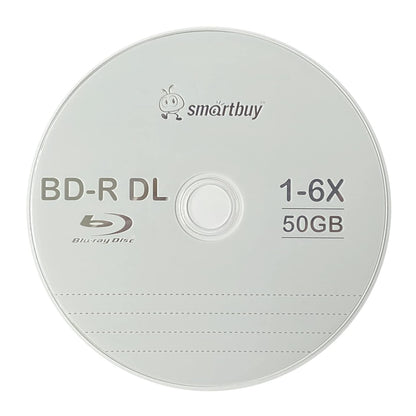 Smart Buy 10 Pack Bd-r Dl 50gb 6X Blu-ray Double Layer Recordable Disc Blank Logo Data Video Media 10-Discs Spindle
