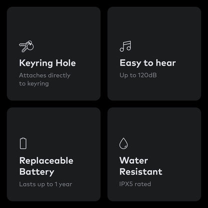 Chipolo ONE Spot - 4 Pack - Finder, Bluetooth Tracker - Works with The Apple Find My app (only for iOS) (Almost Black)