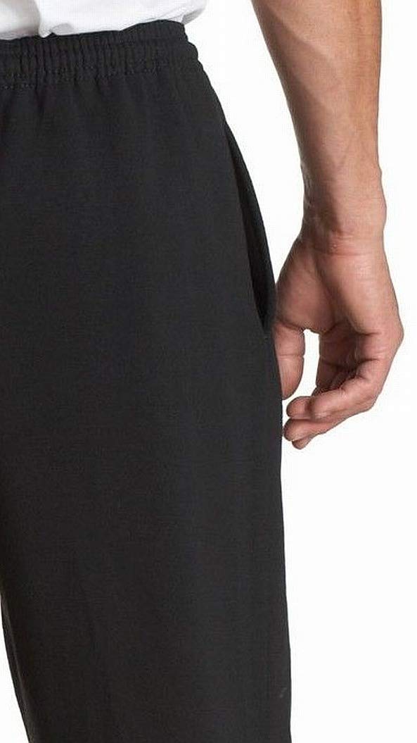 Russell Athletic Men's Dr-Power Fleece Open Bottom Pocket Pant, Black, Large