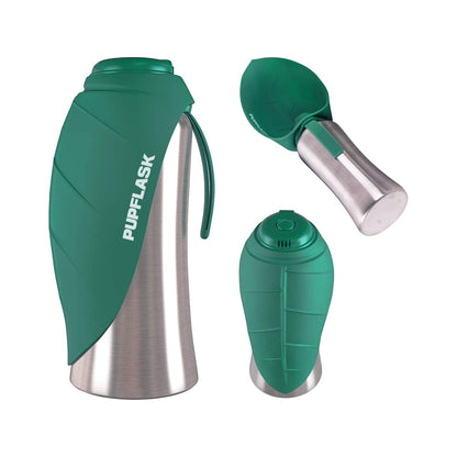 PupFlask Large Dog Water Bottle | 27 or 40 OZ Stainless Steel | Convenient Dog Drink Dispenser | Puppy Travel Water Bowl | Portable Pet Hydration Bottle | Leak Proof | Perfect Size for All Breeds