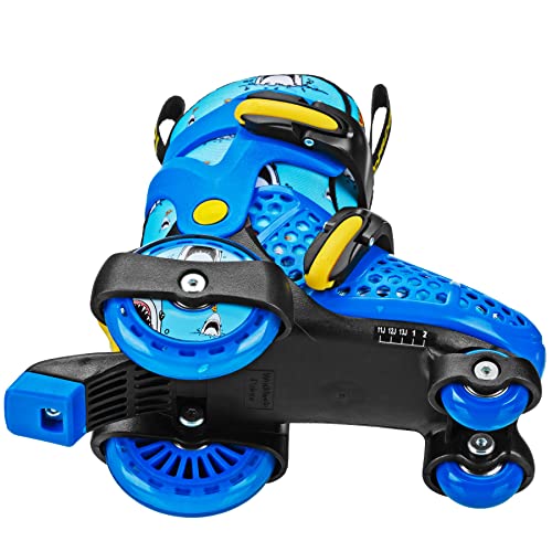 Roller Derby Fun Roll Adjustable Roller Skates for Beginners, Boys & Girls Small (7-11)