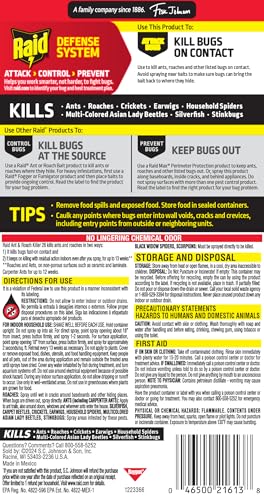 Raid Ant & Roach Killer Spray For Listed Bugs, Keeps Killing for Weeks, Fresh Scent, 17.5 oz