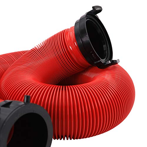 Valterra D04-0113 EZ Coupler 10' RV Extension Hose, Red