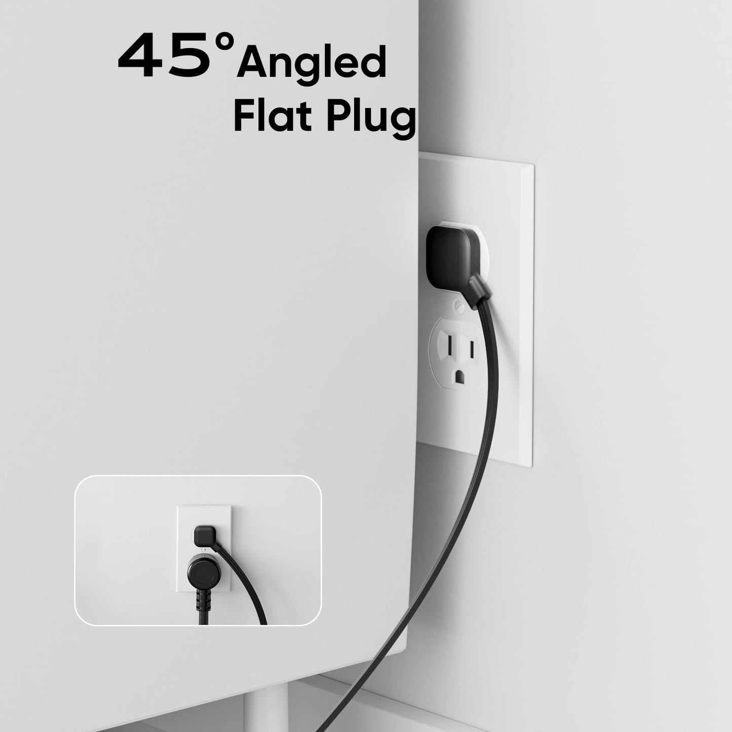 Desk Clamp Power Strip, 1875W Surge Protectors with 2 USB A, 2 USB C Ports, 4 AC Outlets, Desk Mount Charging Station, Fit 1.7 inch Tabletop Edge Thick, Desktop Outlets for Home Office.