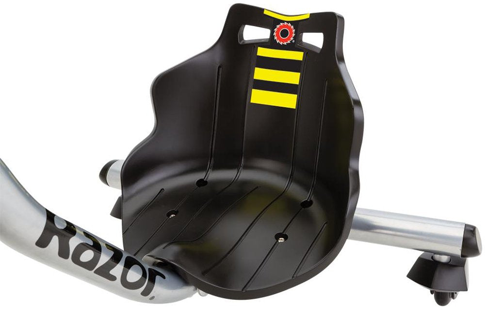 Razor Power Rider 360 9 MPH Drifting Trike Ride-On Electric Powered Tricycle, Black, Yellow