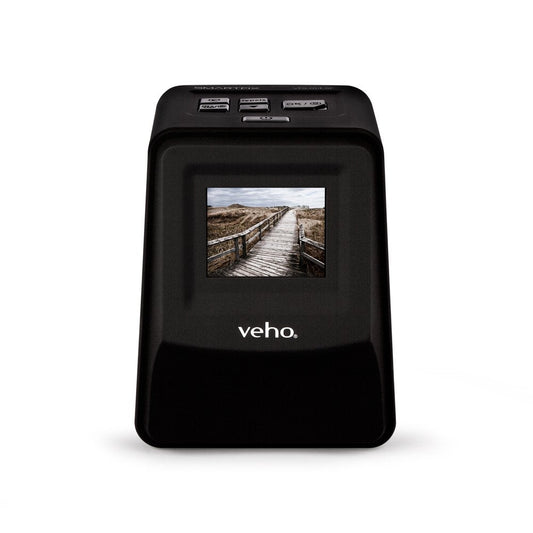 Veho Smartfix Portable Stand Alone 14 Megapixel Negative Film & Slide Scanner with 2.4” Digital Screen and 135 Slider Tray for 135/110/126 Negatives Compatible with Mac/PC – Black (VFS-014-SF)