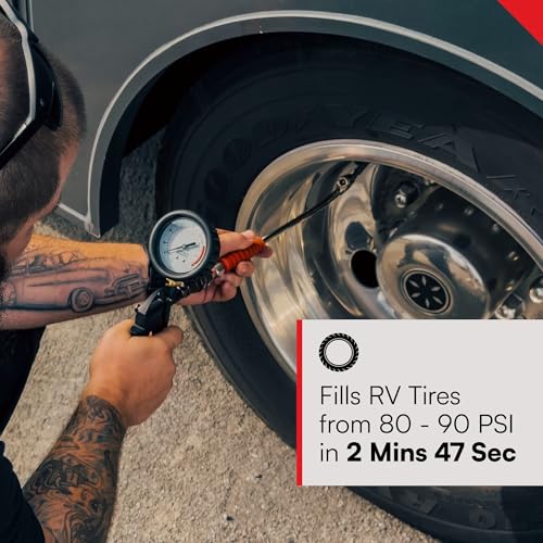 VIAIR 400P-RV/40047 Automatic Portable Compressor, Tire Inflator Kit, Air Compressor for RV, Truck, Jeep, and SUV Tires, Portable Air Pump Kit, RV Accessories, 150 PSI/2.30 CFM