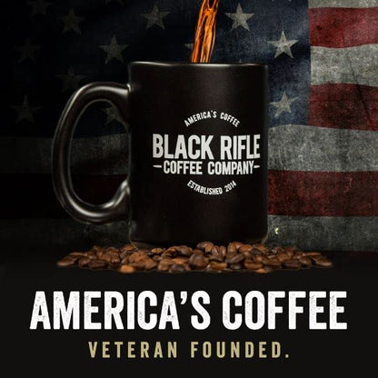 Black Rifle Coffee Company Ground Coffee Dark Roast - Roasted Blend Made from Pure Arabica Beans - Colombian & Brazilian Beans - Veteran Founded & American Made (Tactisquatch, 18oz Bag)