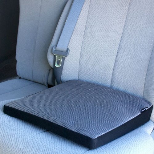 Yupbizauto Breathable Ergonomic Wedge Car Seat Cushion & Office Chair Support Comfortable Pressure-Relief Pad for Back & Tailbone Pain Ideal for Long Sitting, Posture Corrector Mesh Grey Firm