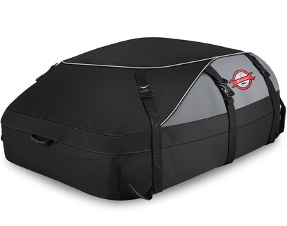 Sailnovo Car Rooftop Cargo Carrier Roof Bag, 20 Cubic feet Waterproof Roof Cargo Carrier fit car with/Without Luggage Rack - Vehicle Soft Shell Roof Cargo Box with Tie-Down Strap, Safety Hook