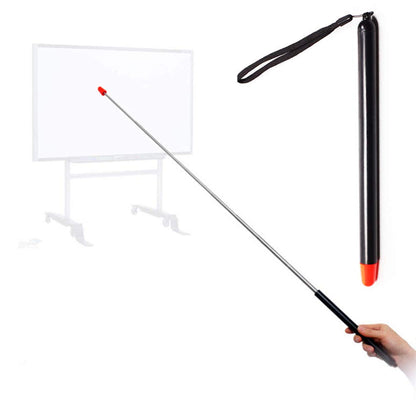 Telescopic Teachers Pointer,Teaching Pointer Stick for Classroom,Metal Hand Retractable Pointer Extended Length 47 Inch, Handheld Presenter Whiteboard Pointer (Black)