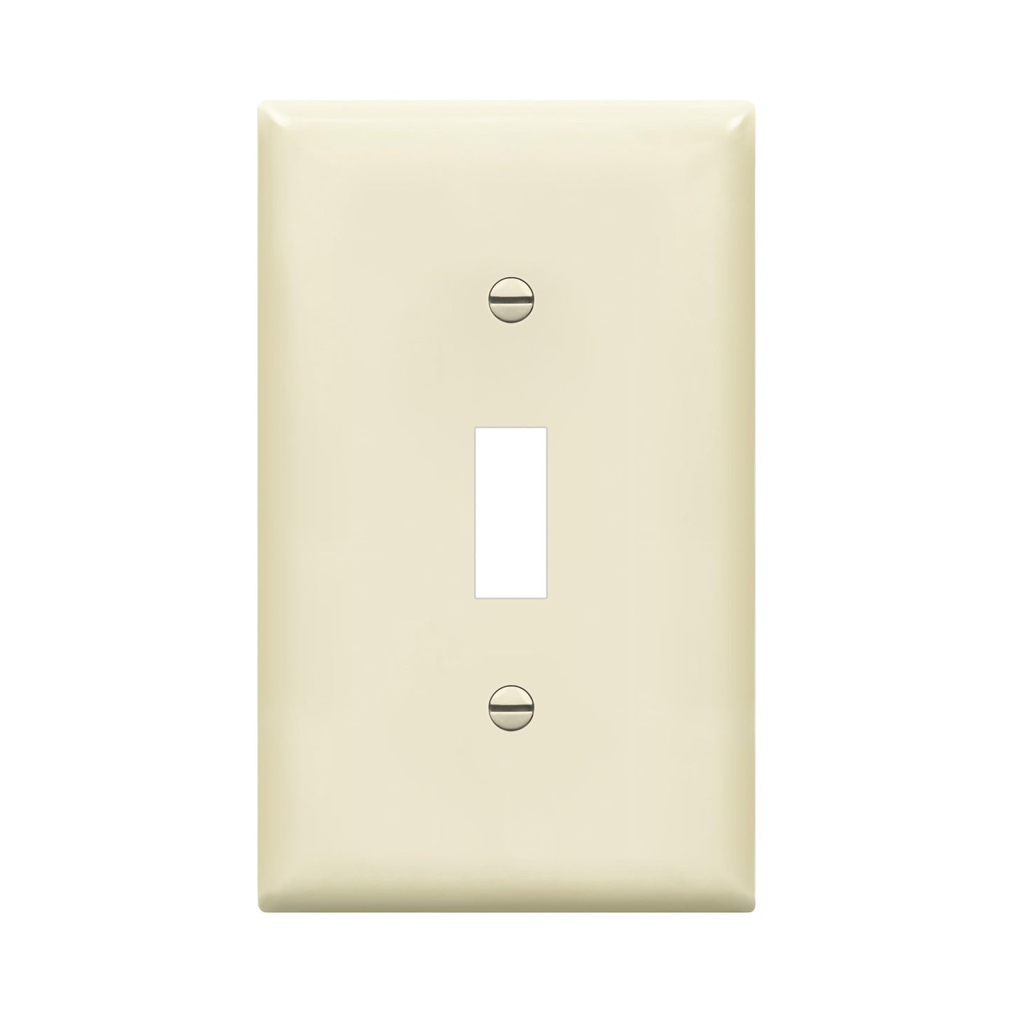 ENERLITES Toggle Switch Wall Plate, Gloss Finish, Size 1-Gang 4.50" x 2.76", Unbreakable Polycarbonate Thermoplastic, 8811-LA, Light Almond, Standard