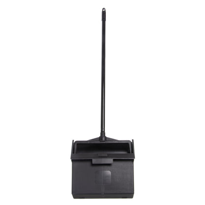 Carlisle FoodService Products Duo-Pan Upright Dust Pan with Serrated Yoke for Home, Restaurants, Kitchen, Lobby, And Office, Plastic, 30 Inches, Black