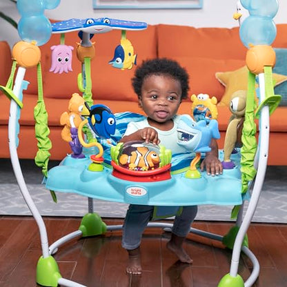 Bright Starts Disney Baby Finding Nemo Sea of Activities Baby Activity Center Jumper with Interactive Toys, Lights, Songs & Sounds, 6-12 Months (Blue)