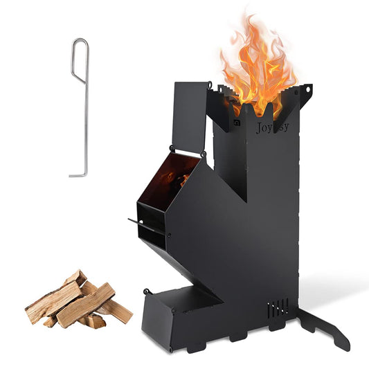 Rocket Stove Rocket Stove for Cooking Portable Wood Burning Stove Wood Fire Camping Stove for Cooking backyard cooking Camping grill outdoor events BBQ Comes with storage bag