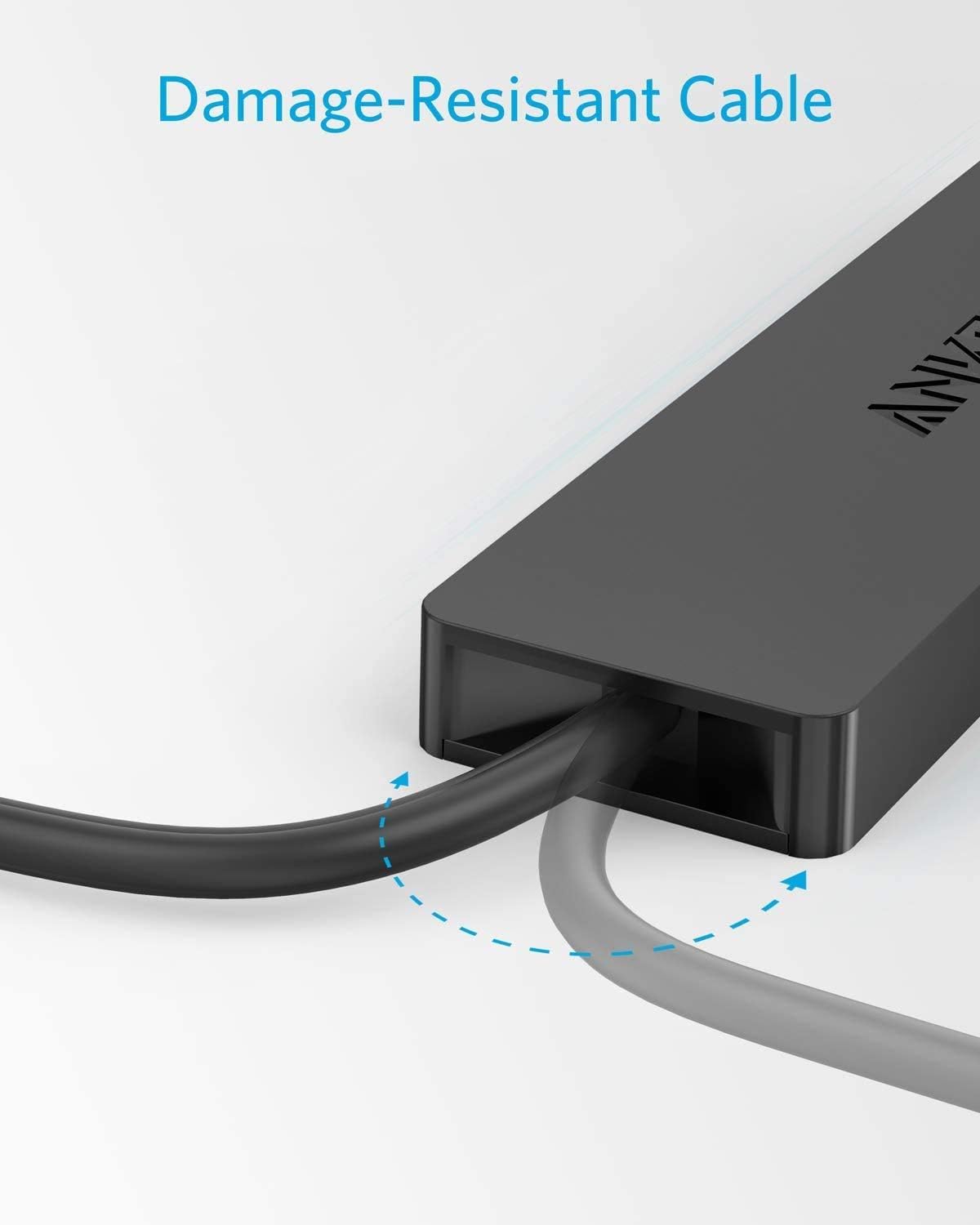 Anker USB Hub 4 Ports, Multiple USB 3.0 Hub, USB Splitter for Laptop, Extender for A Port Laptop, PC, Desktop and More [Charging Not Supported](2ft USB-A)