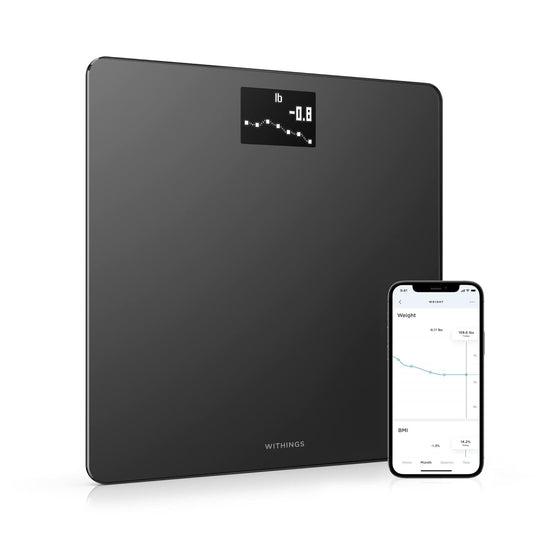 Withings Body - Digital Wi-Fi Smart Scale with Automatic Smartphone App Sync, BMI, Multi-User Friendly, with Pregnancy Tracker & Baby Mode