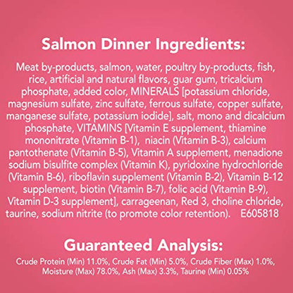 Purina Friskies Wet Cat Food Pate, Pate Salmon Dinner - (Pack of 24) 5.5 oz. Cans