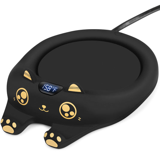 PUSEE Mug Warmer,Coffee Warmer for Desk Candle Warmer Auto Shut Off,Coffee Cup Warmer with 3 Temp Settings,Electric Beverage Warmer Plate for Coffee,Tea,Water Milk and Cocoa(Not Include Cup)