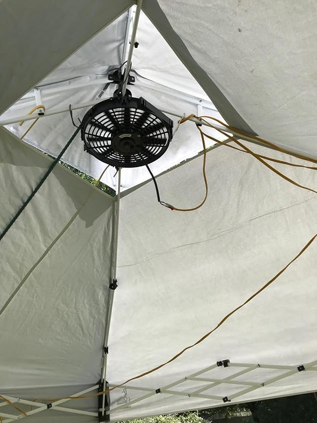 Amtrak Solar 12-Inch 50W Solar Attic Fan with Thermostat, Made in USA – Quiet Gable Vent Fan for Attic, Garage, Shed, Greenhouse – Plug and Play Cooling, Reduces Heat and Moisture