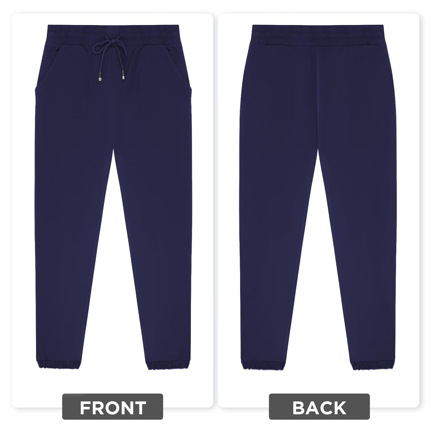 Stanpetix Joggers for Women with Pockets - Navy Sports Pants Sweatpants for Running Exercise (Navy,L)