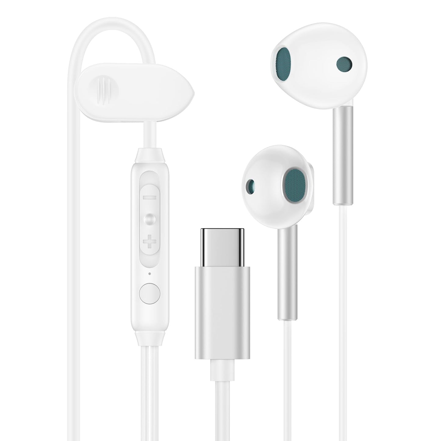 USB C Headphones for iPhone 16e/16/16 Pro/16 Pro Max/16 Plus/15 Pro/15 Pro Max/15 Plus/15,iPad Pro,Type C Wired Earbuds Microphone Earphones for Samsung Galaxy S25 Ultra/A17,Pixel 10 9 8 7,One Plus9